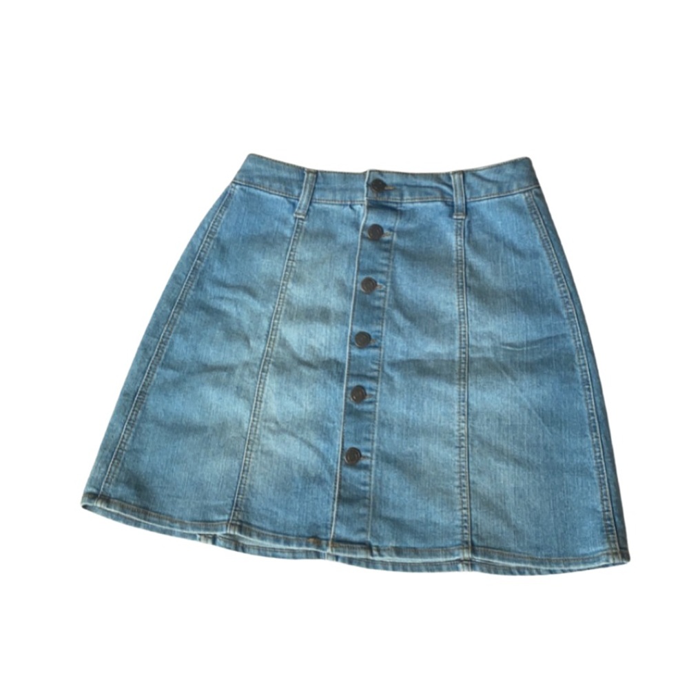 90’s Button Up Jean Skirt